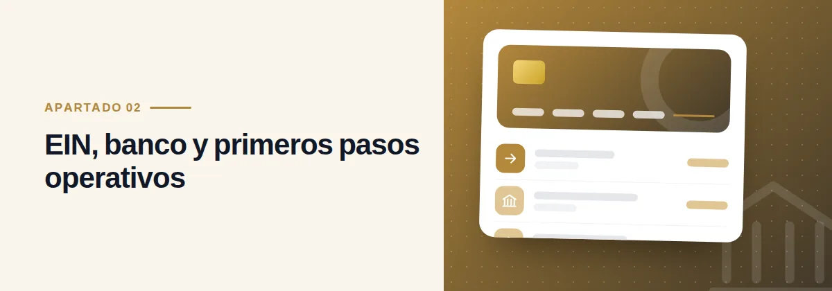 EIN, banco y primeros pasos operativos