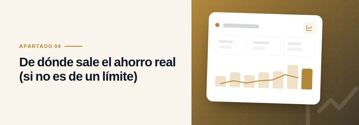 De dónde sale el ahorro real (si no es de un límite)
