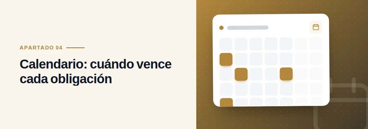 Calendario: cuándo vence cada obligación