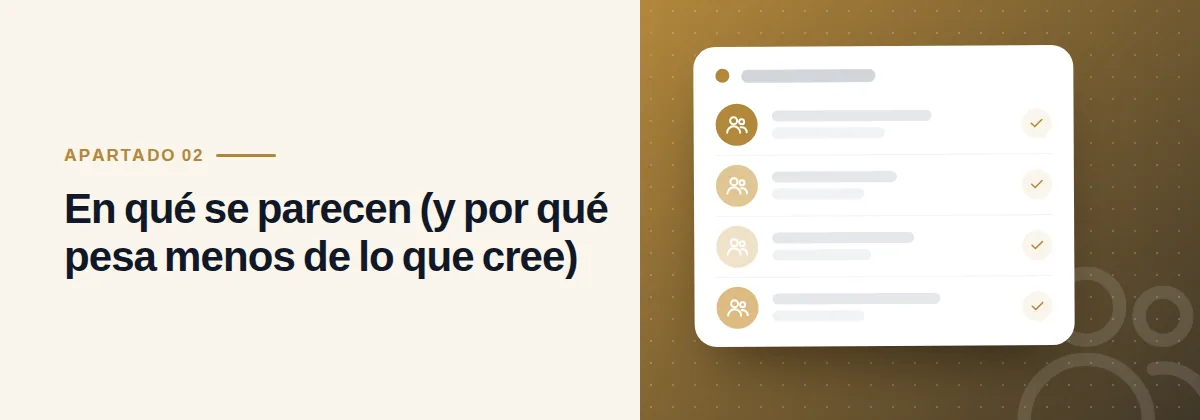 En qué se parecen (y por qué pesa menos de lo que cree)