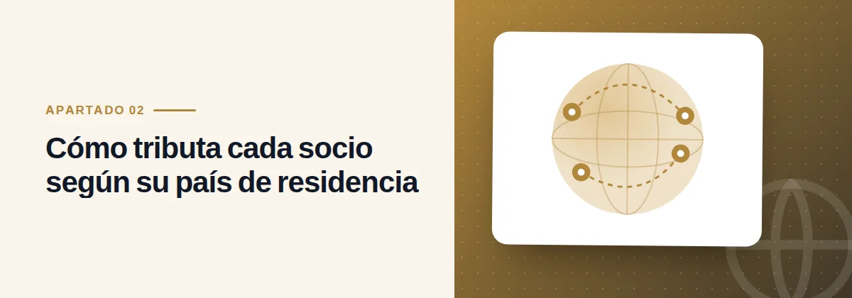 Cómo tributa cada socio según su país de residencia