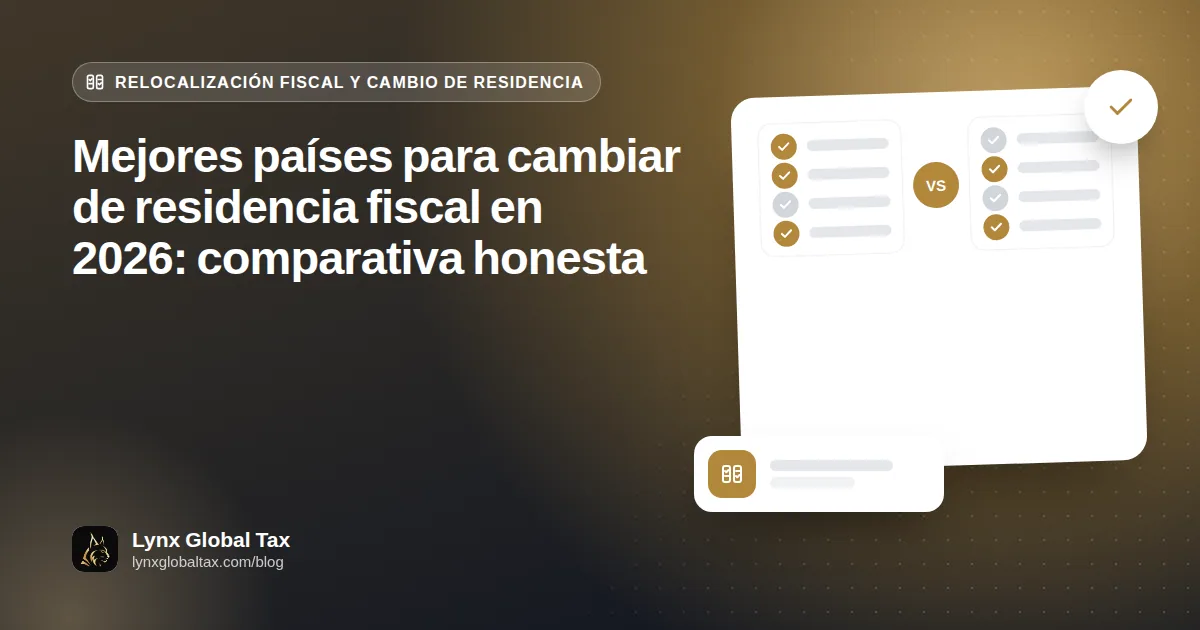 Mejores países para cambiar de residencia fiscal en 2026: comparativa honesta