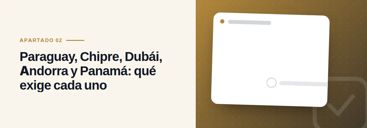 Paraguay, Chipre, Dubái, Andorra y Panamá: qué exige cada uno