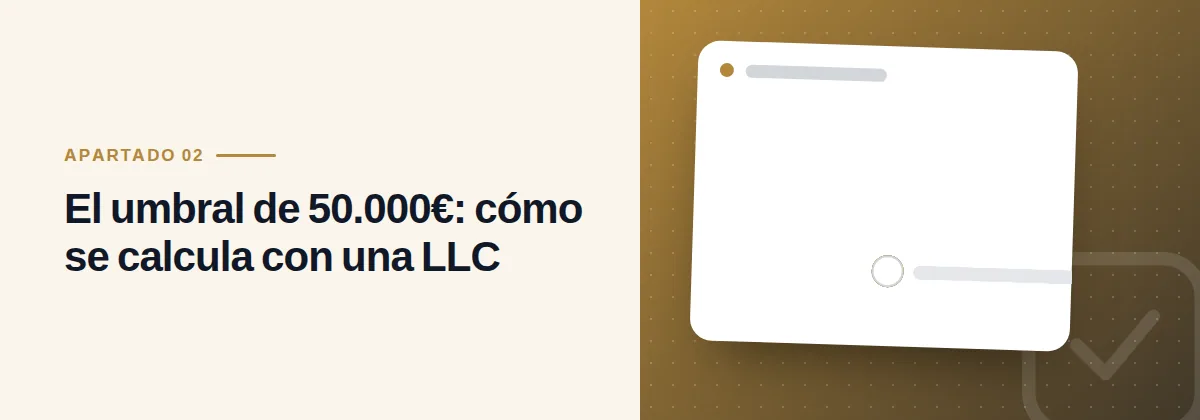 El umbral de 50.000€: cómo se calcula con una LLC
